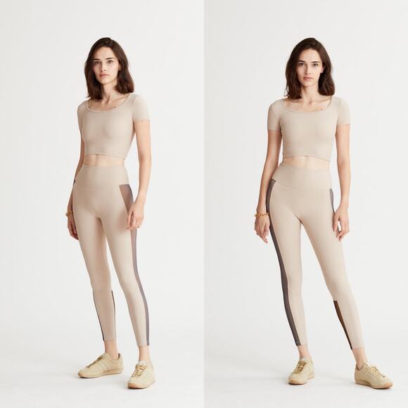 Nylora Levee Leggings Iridescent Olive Brown & Oat Combo - Picture 3 of 12